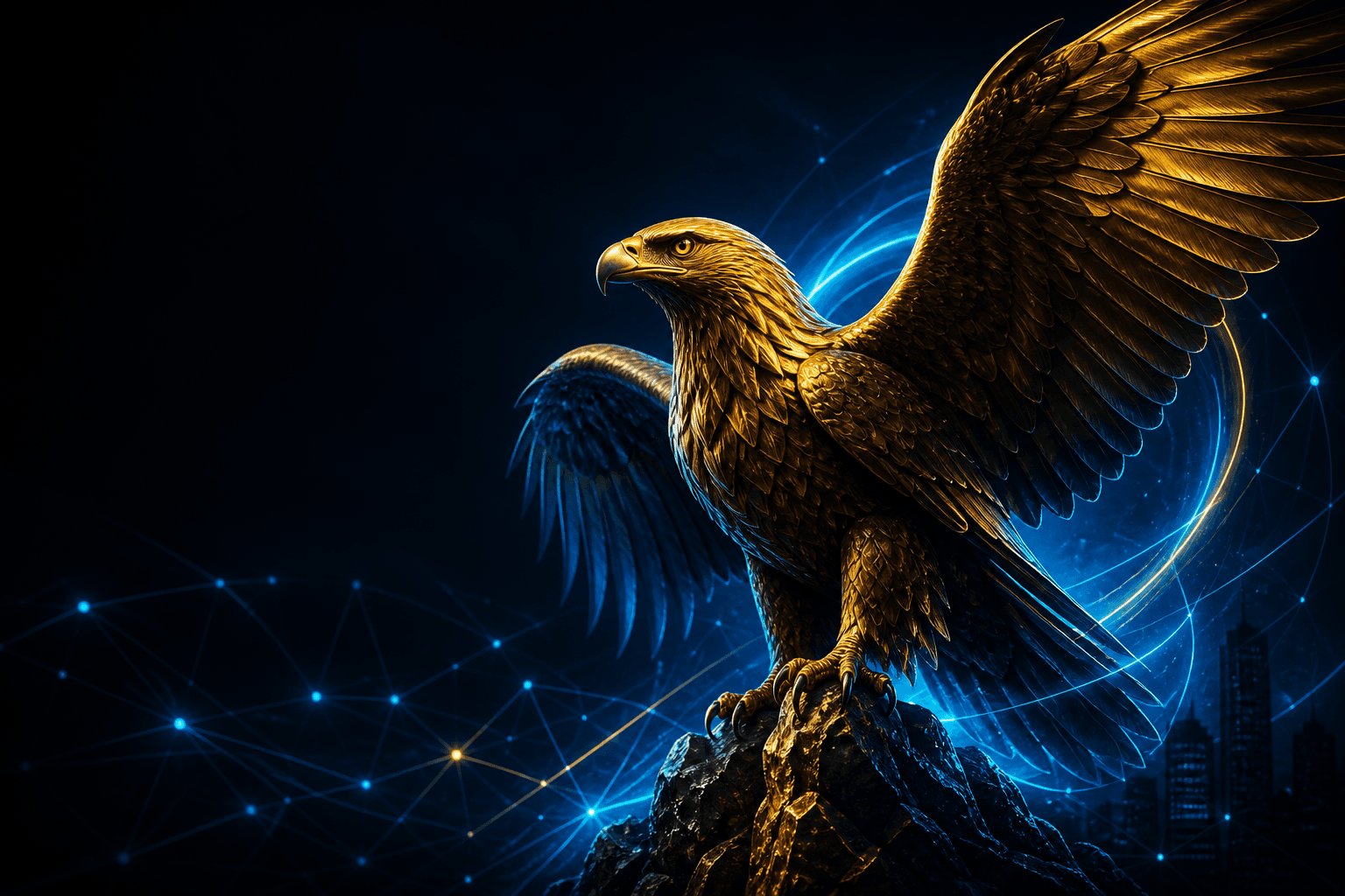 Águia dourada representando a Eagle Deals